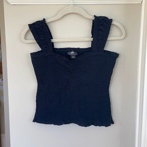 Anthropologie black fitted top